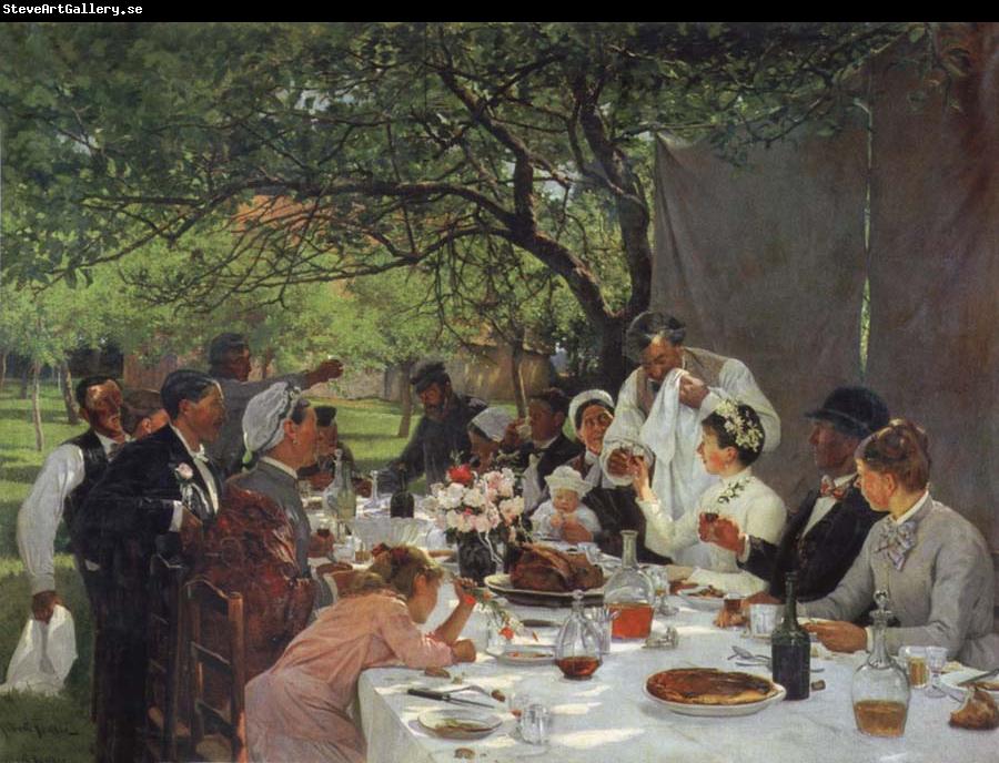 Albert Auguste Fourie The wedding meal in Yport